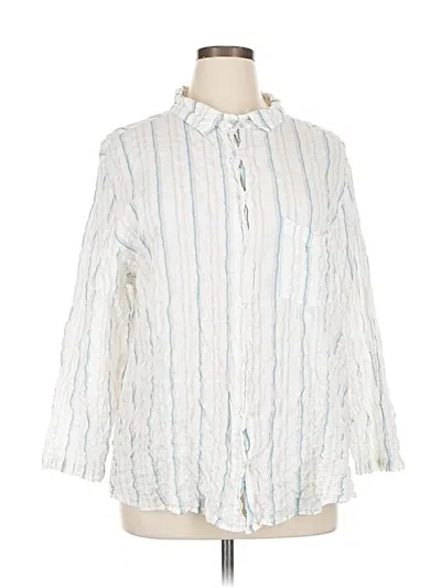Pre-owned Cut.loose Long Sleeve Blouse In White