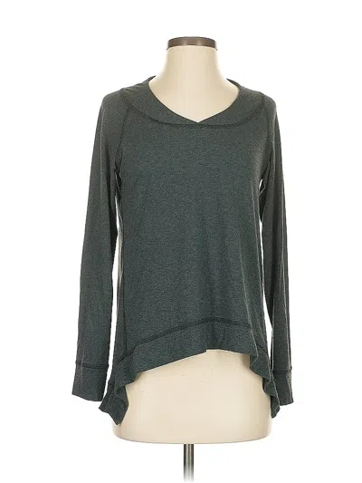Pre-owned Cut.loose Long Sleeve Top Gray V Neck Tops