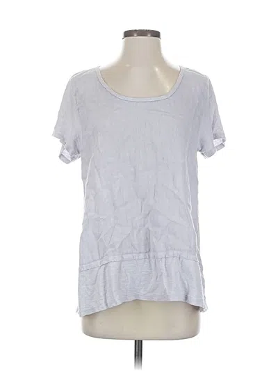 Pre-owned Cut.loose Short Sleeve Top Gray Scoop Neck Tops