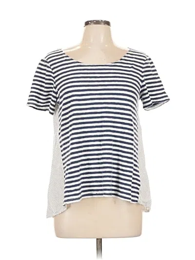 Pre-owned Cut.loose Short Sleeve Top Gray Scoop Neck Tops