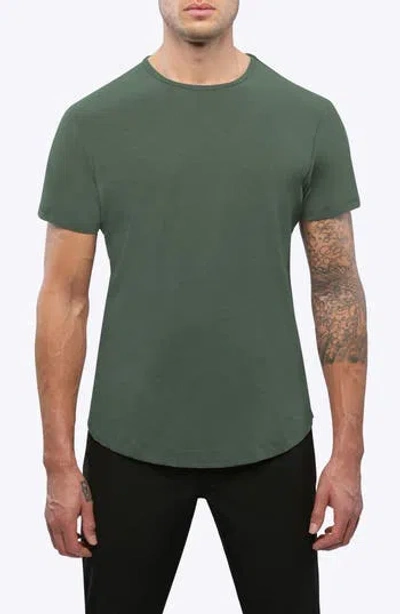 Cuts Ao Curve Hem Cotton Blend T-shirt
