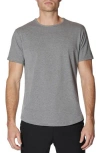 Cuts Ao Curve Hem Cotton Blend T-shirt In Gray