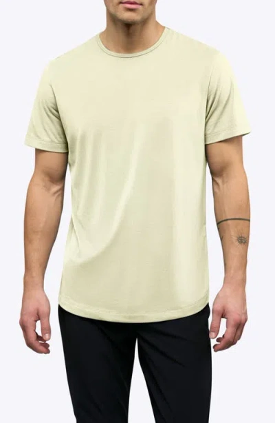 Cuts Ao Curve Hem Cotton Blend T-shirt In Green