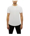 Cuts Trim Fit Short Sleeve Henley In White