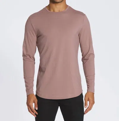 Cuts Ao Long Sleeve Curve Hem Tee In Mountain Mist In Pink