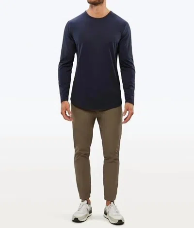 Cuts Ao Long Sleeve Curve Hem Tee In Pacific Blue
