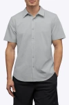 Cuts Crossover Performance Short Sleeve Button-up Shirt In Blue