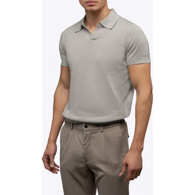 Cuts Istanbul Johnny Collar Cotton Bend Polo In Brown