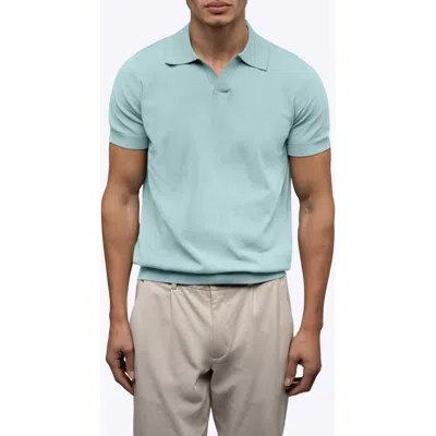 Cuts Istanbul Johnny Collar Cotton Bend Polo In Green