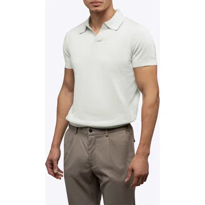 Cuts Istanbul Johnny Collar Cotton Bend Polo In Neutral