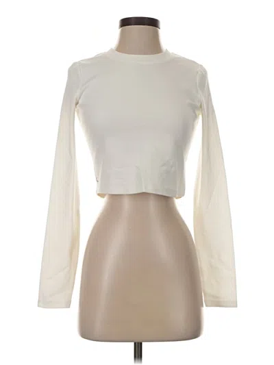 Pre-owned Cuts Long Sleeve Top Ivory Turtleneck Tops