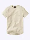 Cuts Men's Curve-hem Short Sleeve Tee In Sand Dune In Neutral