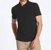 Cuts Trim Fit Cotton Blend Polo In Black
