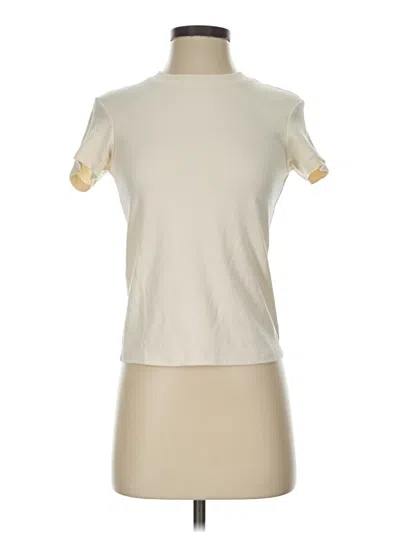 Pre-owned Cuts Short Sleeve Turtleneck In Ivory