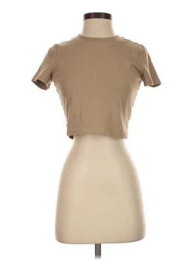 Pre-owned Cuts Short Sleeve Turtleneck In Tan