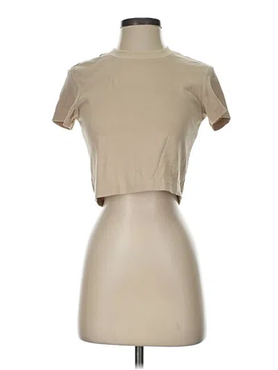 Pre-owned Cuts Short Sleeve Turtleneck In Tan