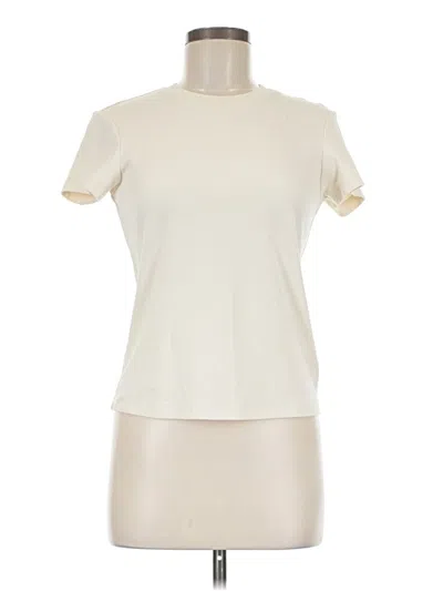Pre-owned Cuts Short Sleeve Turtleneck In White