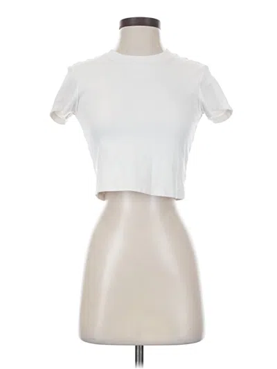 Pre-owned Cuts Short Sleeve Turtleneck In White