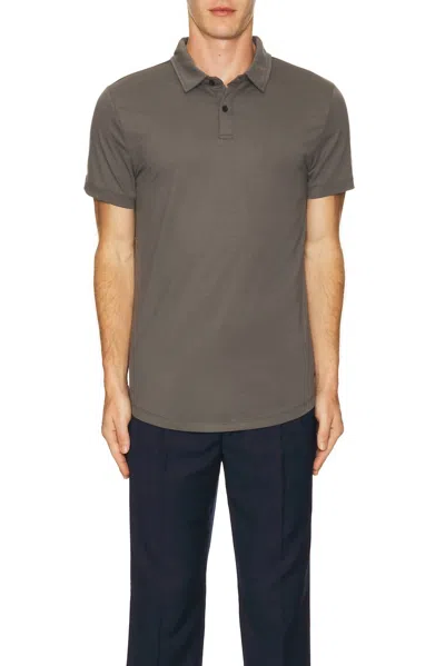 Cuts Shorts Sleeve Polo In Steel In Blue