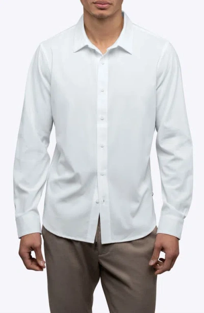 Cuts Soho Long Sleeve Button Up Shirt In White