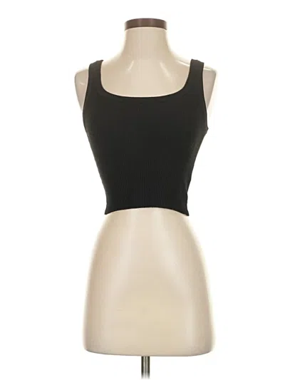 Pre-owned Cuts Tank Top Black Strapless Neckline Tops