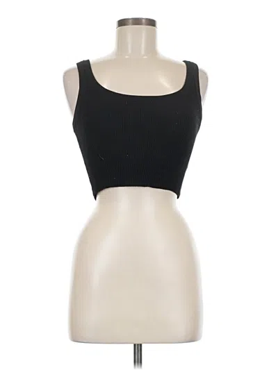 Pre-owned Cuts Tank Top Black Strapless Neckline Tops