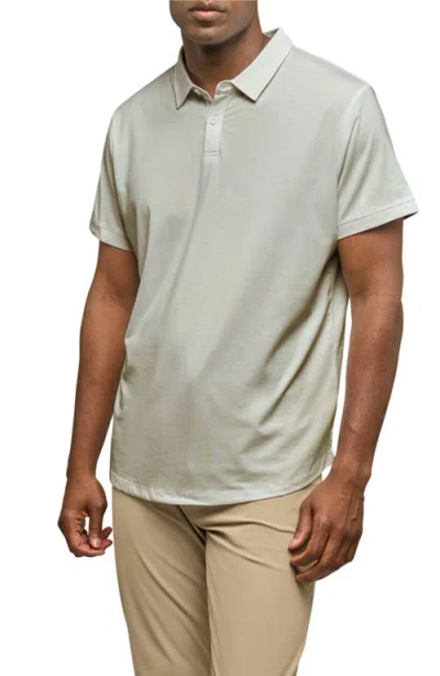 Cuts Trim Fit Cotton Blend Polo In Gray