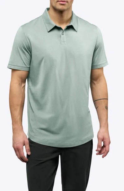 Cuts Istanbul Johnny Collar Cotton Bend Polo In Green