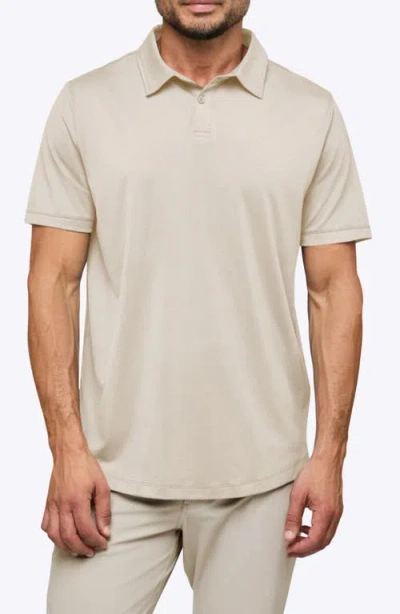 Cuts Trim Fit Cotton Blend Polo In Gray