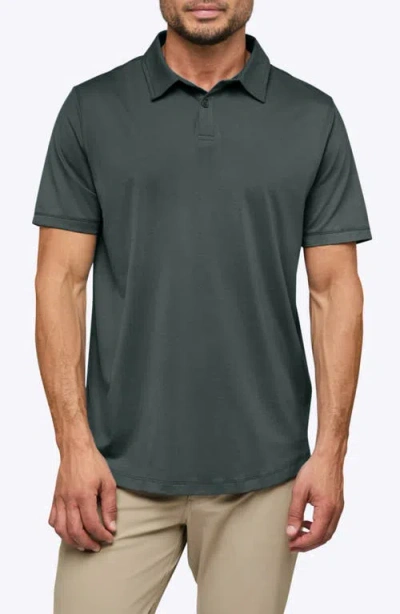 Cuts Trim Fit Cotton Blend Polo In Green