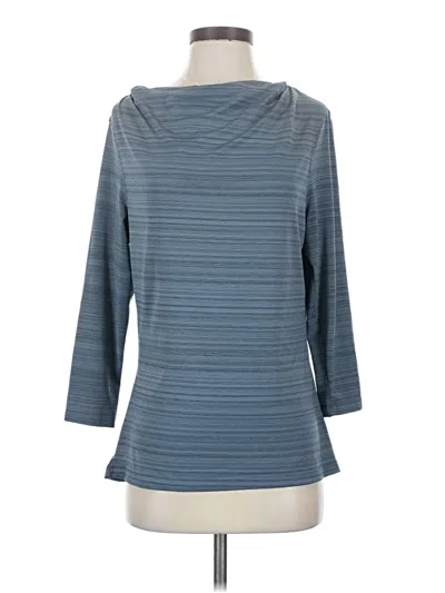 Pre-owned Cutter & Buck 3/4 Sleeve Top Gray Cowl Neck Tops