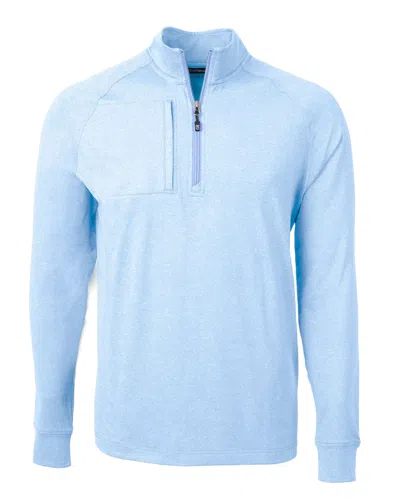 Cutter & Buck Adapt Eco Knit Heather Mens Quarter Zip Pullover In Multi