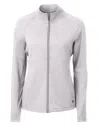 Cutter & Buck Adapt Eco Knit Heather Recycled Womens Full Zip