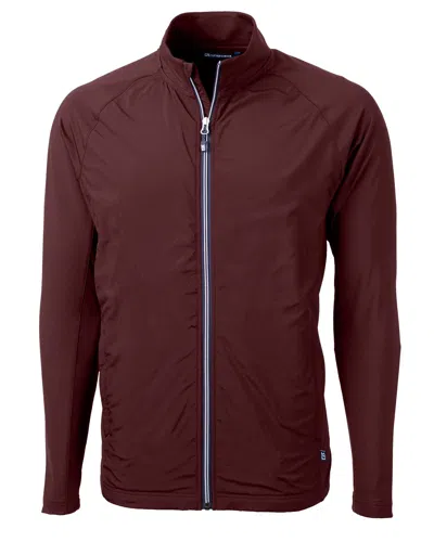 Cutter & Buck Adapt Eco Knit Hybrid Recycled Mens Full Zip Jacket In Blue