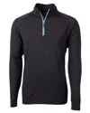 Cutter & Buck Adapt Eco Knit Stretch Recycled Mens Big And Tall Quarter Zip Pullover Jacket In Black