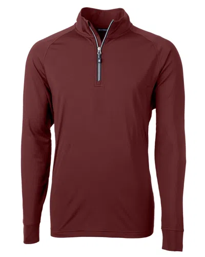 Cutter & Buck Adapt Eco Knit Stretch Recycled Mens Quarter Zip Pullover In Blue