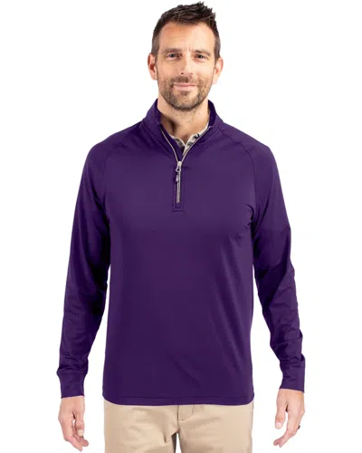 CUTTER & BUCK ADAPT ECO KNIT STRETCH RECYCLED MENS QUARTER ZIP PULLOVER