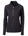 Cutter & Buck Adapt Eco Knit Stretch Recycled Womens Half Zip Pullover Jacket