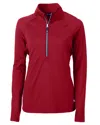 Cutter & Buck Adapt Eco Knit Stretch Recycled Womens Half Zip Pullover Jacket