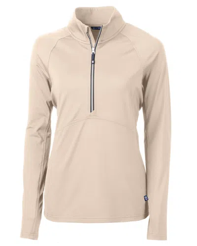 Cutter & Buck Adapt Eco Knit Stretch Recycled Womens Half Zip Pullover Jacket In Multi