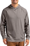 Cutter & Buck Adapt Heather Hooded Pullover In Black Heather