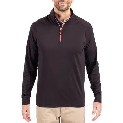 Cutter & Buck Adapt Knit Quarter Zip Pullover In Multi