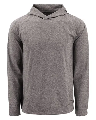 Cutter & Buck Adapt Knit Recycled Mens Heathered Hooded Pullover In Black