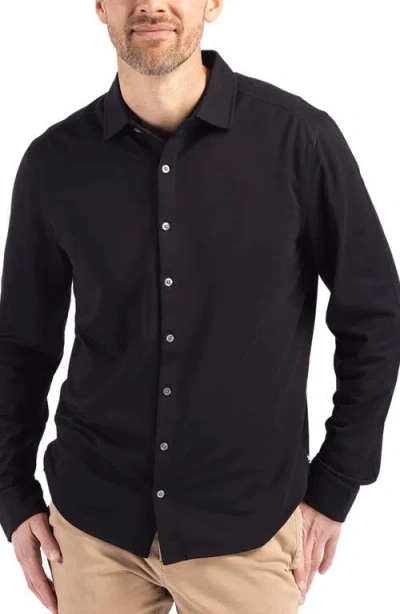Cutter & Buck Advantage Soft Button-up Shirt In Black