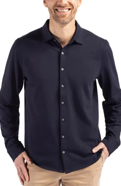 Cutter & Buck Advantage Soft Button-up Shirt In Liberty Navy