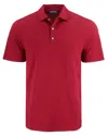 Cutter & Buck Advantage Refresh Epic Confidence Recycled Womens Tri-blend Pique Polo In Red
