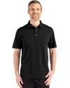 Cutter & Buck Advantage Refresh Epic Confidence Recycled Mens Tri-blend Pique Polo In Black