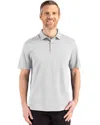 Cutter & Buck Advantage Refresh Epic Confidence Recycled Mens Tri-blend Pique Polo In Gray
