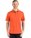 Cutter & Buck Advantage Refresh Epic Confidence Recycled Mens Tri-blend Pique Polo In Orange