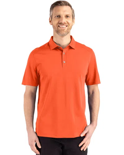 Cutter & Buck Advantage Refresh Epic Confidence Recycled Mens Tri-blend Pique Polo In Orange